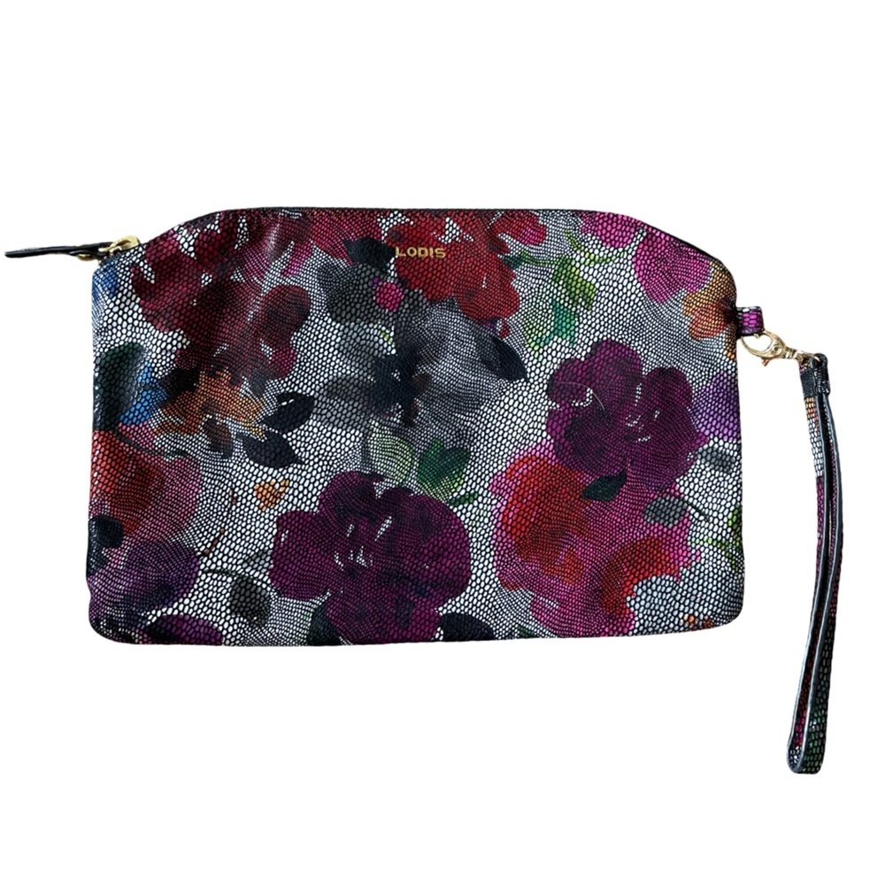 Lodis Multicolor Floral Wristlet Clutch
